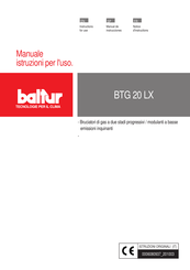 baltur BTG 20 LX Notice D'instructions