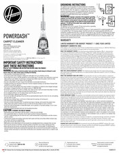 Hoover POWERDASH Guide D'utilisation
