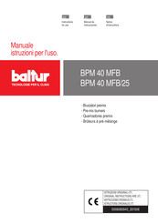 baltur BPM 40 MFB Notice D'instructions