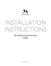 Monogram ZV950 Instructions D'installation