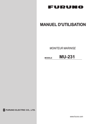 Furuno MU-231 Manuel D'utilisation