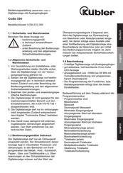 Kübler Codix 534 Instructions D'utilisation