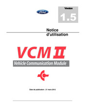 Ford VCM II Notice D'utilisation