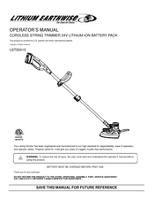 Lithium Earthwise LST02413 Manuel De L'utilisateur