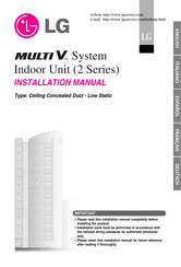 LG MULTI V JRNU09GB1G2 Manuel D'installation