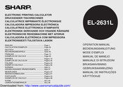 Sharp EL-2631L Mode D'emploi