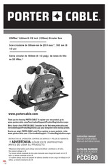 Porter Cable PCC660 Manuel D'instructions