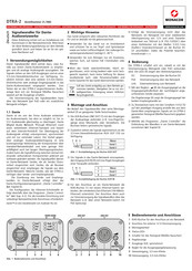 Monacor DTRA-2 Mode D'emploi