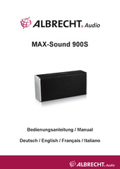Albrecht Audio MAX-Sound 900S Manuel