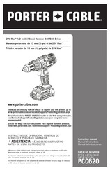 Porter Cable PCC620 Manuel D'instructions