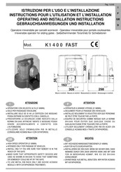 RIB K1400 FAST Instructions Pour L'utilisation Et L'installation