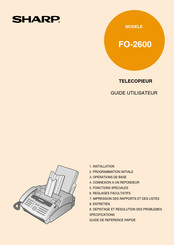 Sharp FO-2600 Guide Utilisateur