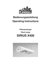Bio Green SIRIUS X400 Mode D'emploi
