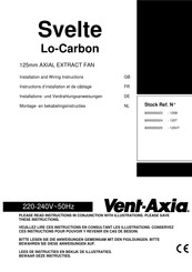Vent-Axia Svelte Lo-Carbon-125T Instructions D'installation Et De Câblage