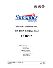 Sunoptic Surgical SSLW-0100 Manuel D'utilisation