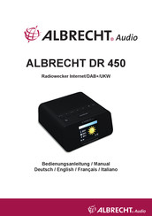 Albrecht Audio DR 450 Mode D'emploi
