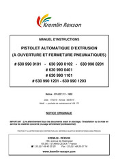 Kremlin Rexson 630 990 1101 Manuel D'instructions