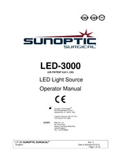 Sunoptic Surgical LED-3000 Manuel D'opération