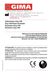 Gima OXY-100 Instructions De Fonctionnement Et D'entretien