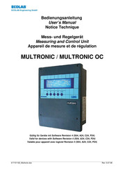 Ecolab MULTRONIC Notice Technique
