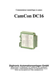 Digitronic Automationsanlagen CamCon DC16 Mode D'emploi