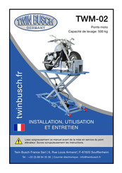 twin busch TWM-02 Installation, Utilisation Et Entretien