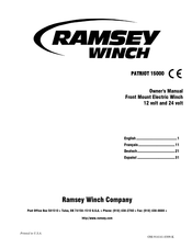 Ramsey Winch PATRIOT 15000 Manuel Du Propriétaire