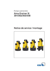 KSB Ama-Drainer N 303 Notice De Montage Et De Mise En Service