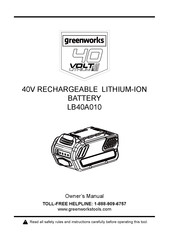 GreenWorks LB40A010 Guide D'utilisation