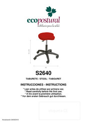 ECOPOSTURAL S2640 Instructions