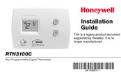 Honeywell RTH3100C Guide D'installation