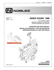 Nobles QUICK CLEAN 1500 Manuel Opérateur Et Piéces