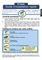 D-Link DSL-G604T Guide D'installation Rapide