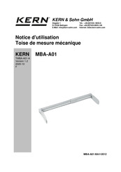 KERN MBA-A01 Notice D'utilisation