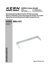 KERN MBA-A01 Notice D'utilisation