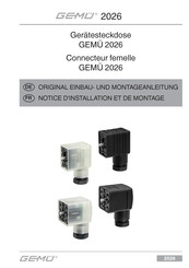GEMÜ 2026 Notice D'installation Et De Montage