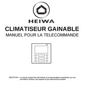 HEIWA CLIMATISEUR GAINABLE Manuel