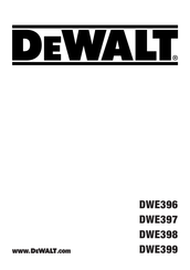 DeWalt DWE398 Traduction De La Notice D'instructions Originale