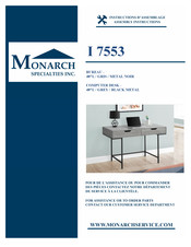 Monarch Specialties I 7553 Instructions D'assemblage