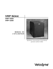 Velodyne VRP-1000 Manuel De L'utilisateur