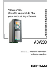 gefran SIEIDrive ADV200 Série Instructions D'utilisation