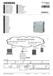 Siemens OZW672 Série Instructions D'installation