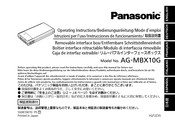 Panasonic AG-MBX10G Mode D'emploi