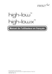 R82 High-low:x Manuel De L'utilisateur