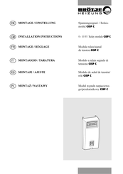 BRÖTJE CISP C Instructions De Montage Et De Réglage