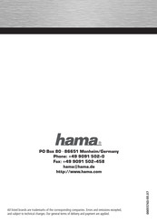 Hama 00055743 Notice D'utilisation