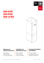 Dimplex SIW 11TES Instructions D'installation Et D'utilisation