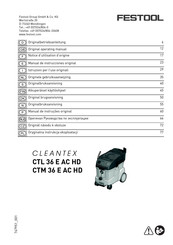Festool CLEANTEX CTL 36 E AC HD Notice D'utilisation D'origine