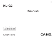 Casio KL-G2 Mode D'emploi