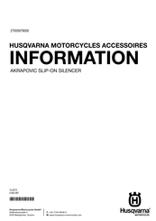 Husqvarna 27005979000 Mode D'emploi